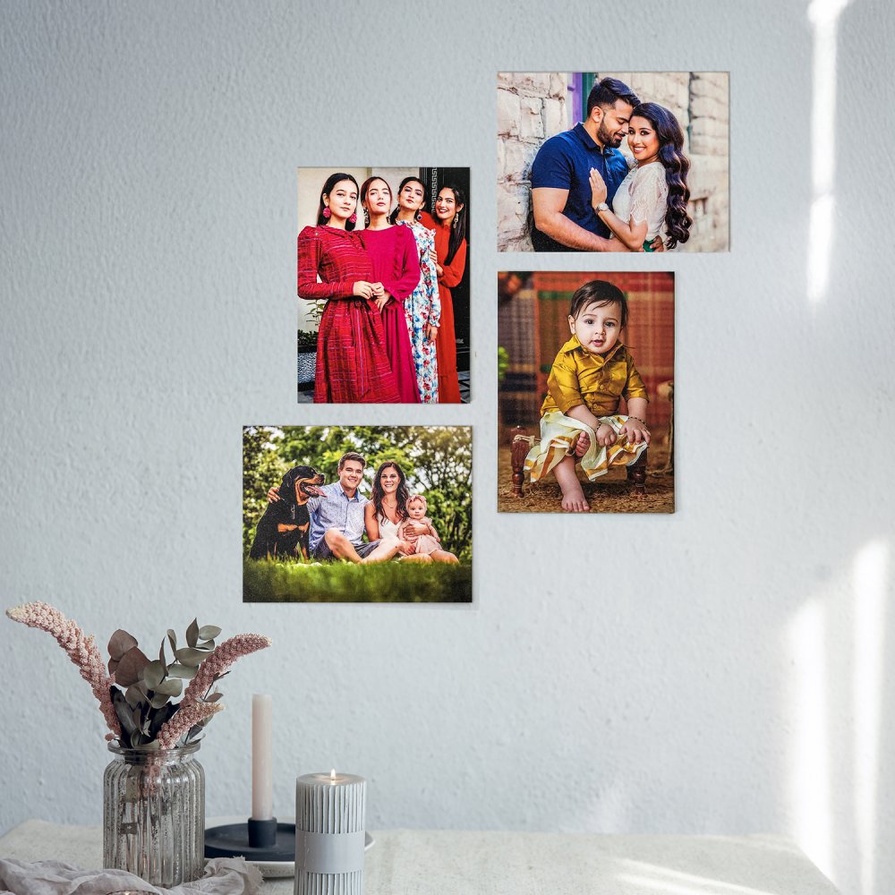 6 x 8 Set Of 4 | Collage Photo Frames | Sparkle HD Photo | Square | 2 vertical & 2 horizontal photos